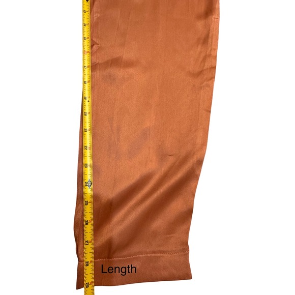 LBLC The Label Dede‎ Jumpsuit Rust Belted Viscose Blend Women's L - Picture 9 of 11